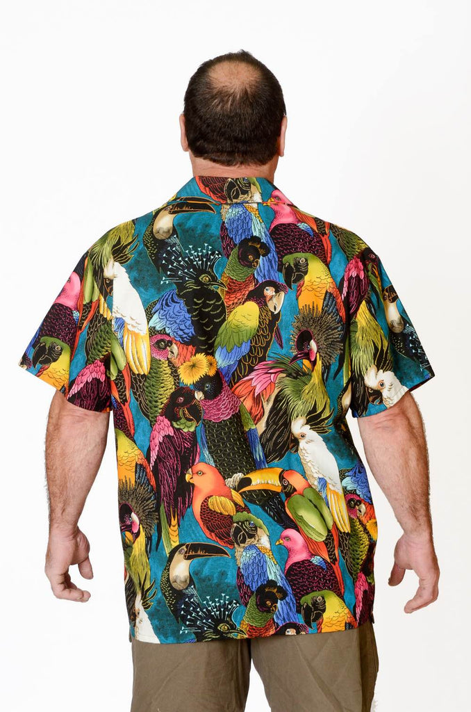 Feak Shirt for Men Exotic Birds Print